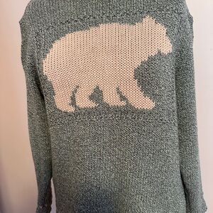 Pink Bear Pattern Sweater